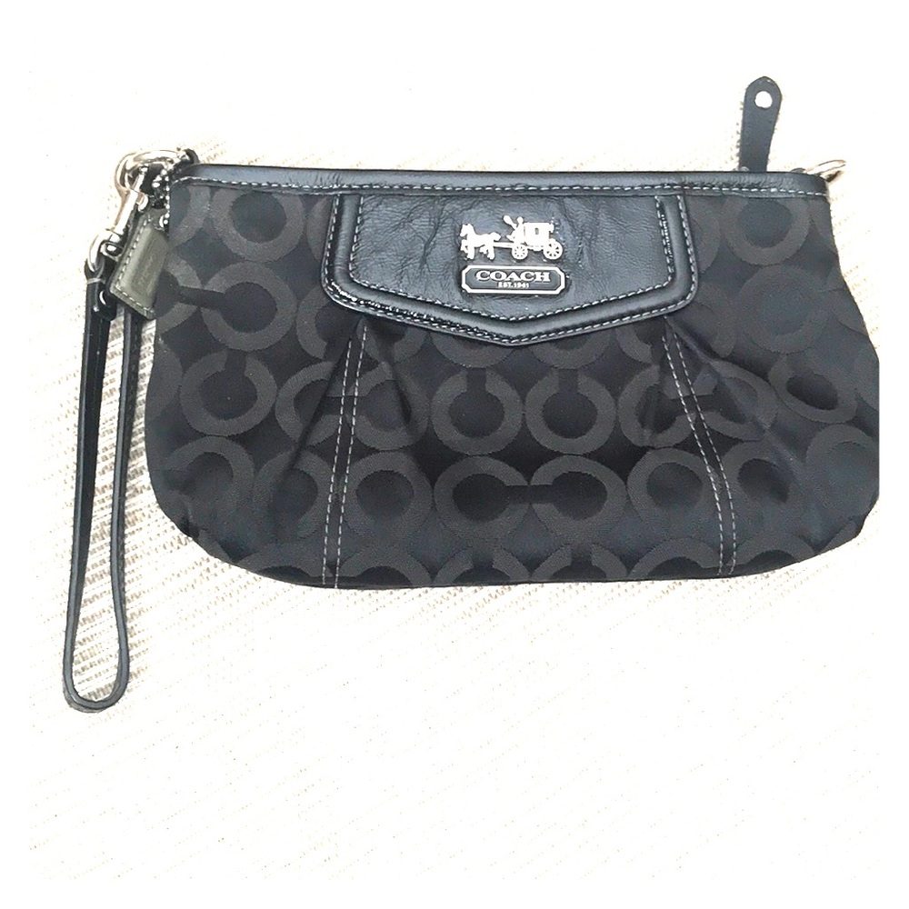 Black coach wristlet